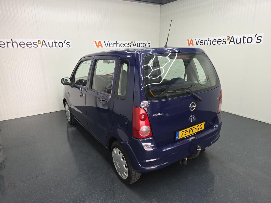 Opel Agila 1.2-16V Enjoy (bj 2004), Auto's, Blauw, Origineel Nederlands, Bedrijf, Handgeschakeld