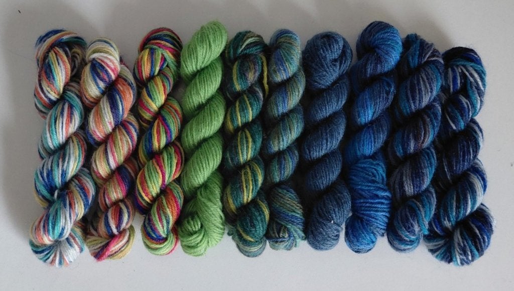 Restjes sokkenwol - 10 x 10 gram - Pakket 4, Hobby en Vrije tijd, Breien en Haken, Verzenden, Nieuw, Breien of Haken, Wol of Garen