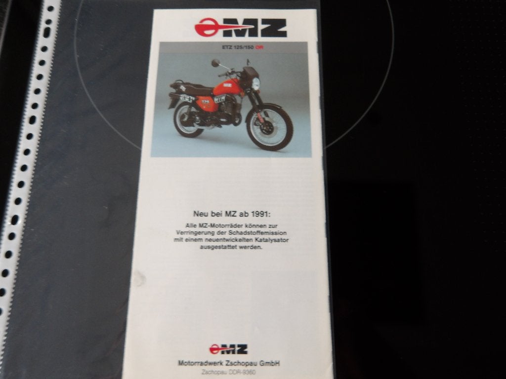 MZ ETZ 125/150 Brochure - Nieuw bij MZ ab 1991, Motoren, Ophalen of Verzenden, Overige merken