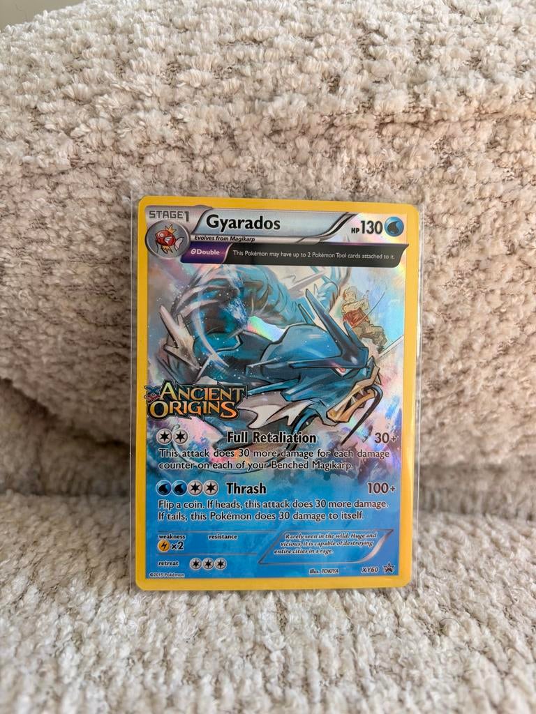 Gyarados EX XY60 Promo Ancient Origins Pokémon Kaart, Ophalen of Verzenden, Zo goed als nieuw, Losse kaart