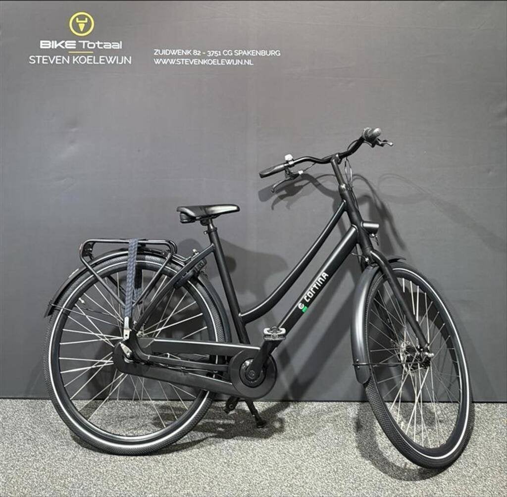 Cortina Tide D53 N7 Stadsfietsen jet black matt 7 versn., Versnellingen, Ophalen, Overige merken, 53 tot 56 cm