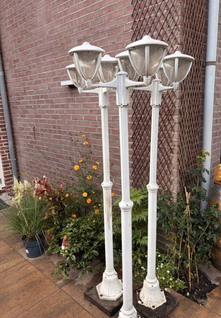 Set van 3 lantaarnpalen! Nieuwprijs €180 per stuk, Ophalen, Minder dan 50 watt, Staande lamp, Waterbestendig