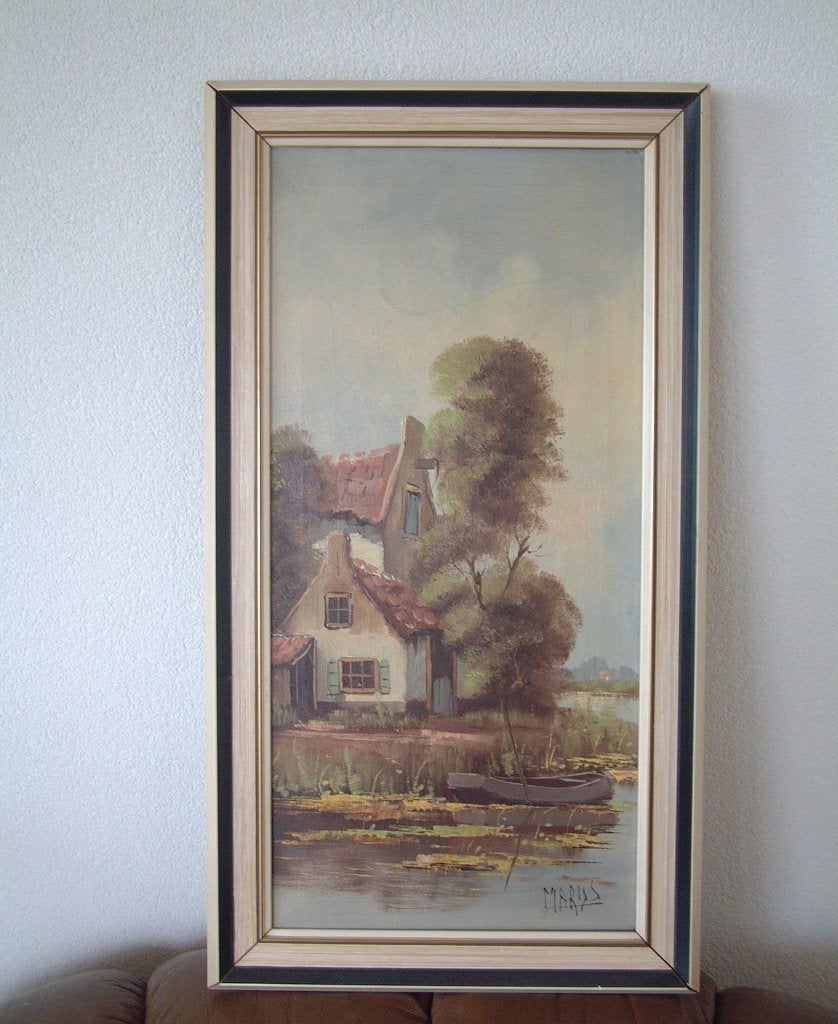 Oud olieverf schilderij van Marijs, Ophalen of Verzenden