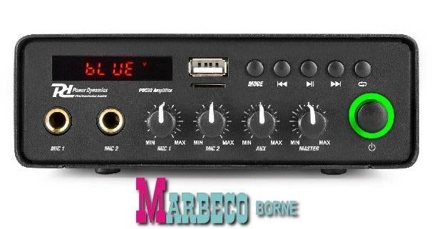 Auto Versterker, Mini Amplifier, Bluetooth, USB 30W 12V/220V, Info@marbeco.nl, Power Dynamics, Nieuw, Ophalen of Verzenden