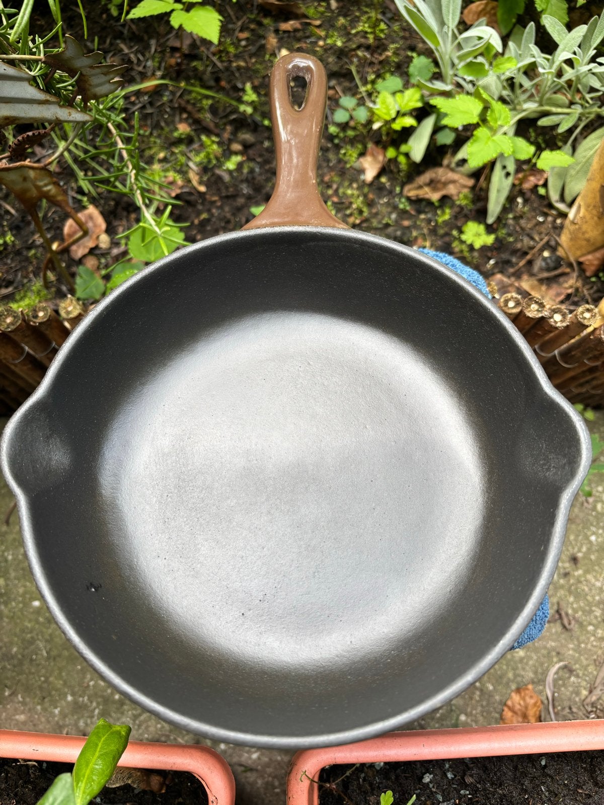 Le Creuset Skillet Gietijzer Bruin 20cm, Koekenpan, Gebruikt, Gietijzer, Met schenktuit