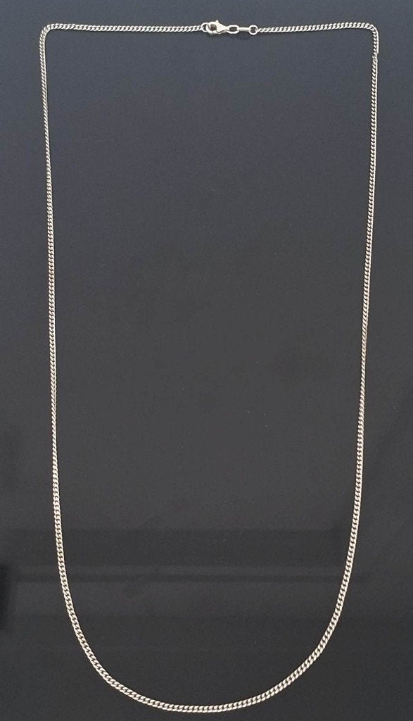 Schitterende Italiaanse Sterling Zilver Gourmetketting 70 CM, Ophalen of Verzenden, Zilver, Ketting