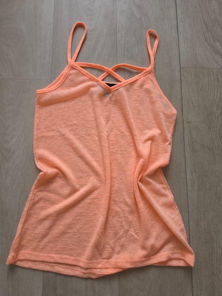 Zalmkleurige spaghettitop Atmosphere, Kleding | Dames, Atmosphere, Oranje, Ophalen of Verzenden, Zo goed als nieuw