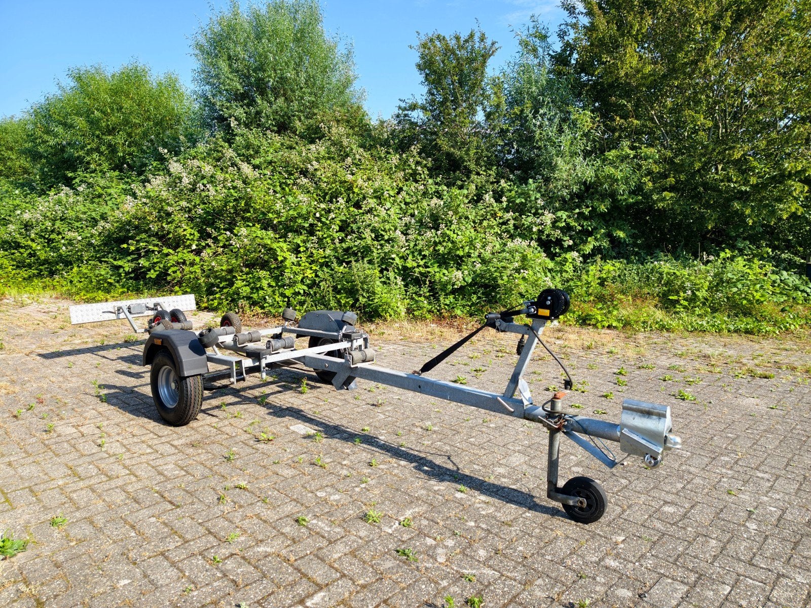 Kanteltrailer met nieuwe banden en lagers, Watersport en Boten, Ophalen, Minder dan 1500 kg, Sloepentrailer, Kantelbaar