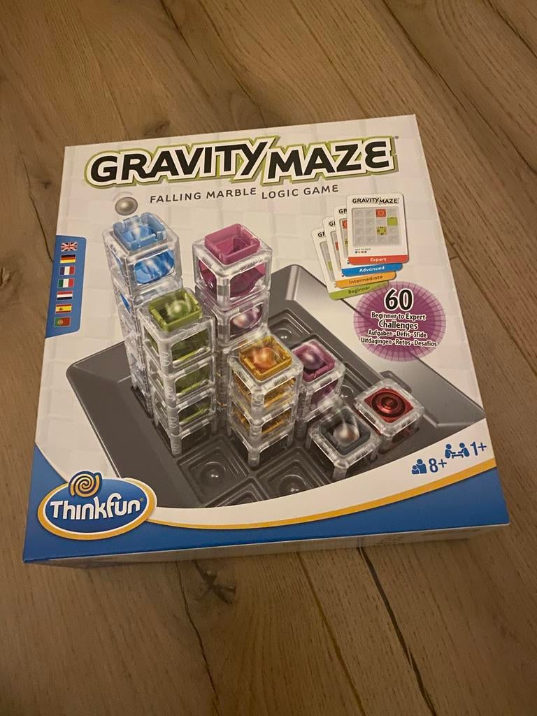 Gravity Maze: Logisch knikkerdoolhof spel van Thinkfun, Een of twee spelers, Ophalen, Zo goed als nieuw