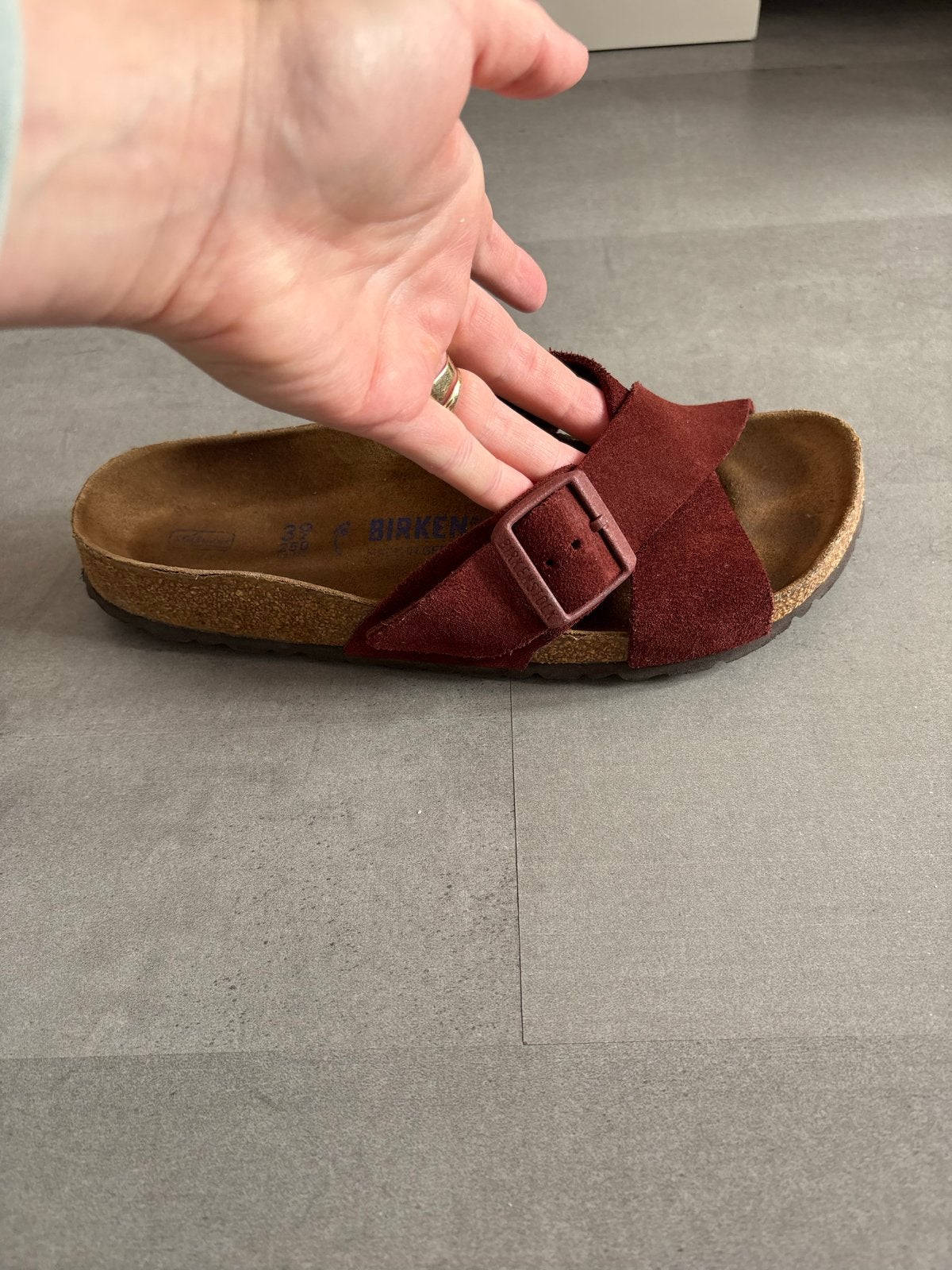 Slippers Birkenstock 39, Slippers, Verzenden, Zo goed als nieuw, Rood
