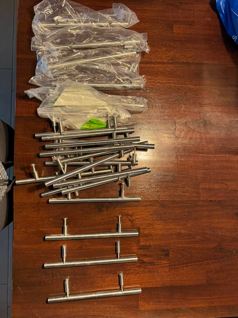 RVS handgreep voor keukenkastjes 32 stuks compleet 22 cm, Ophalen of Verzenden, Gebruikt, Rvs, Overige typen
