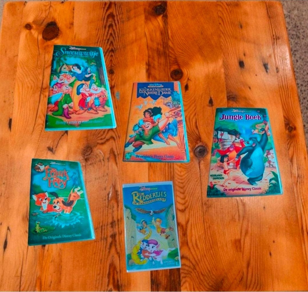 5 Disney Videobanden., Cd's en Dvd's, VHS | Kinderen en Jeugd, Gebruikt, Tekenfilm, Alle leeftijden, Ophalen of Verzenden
