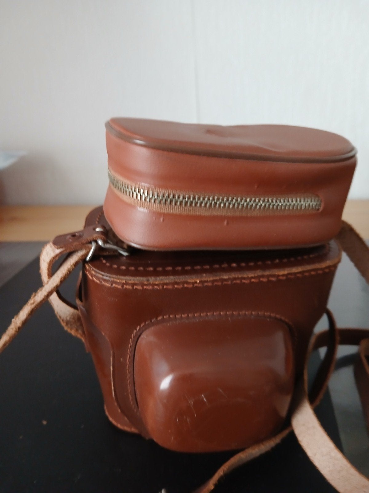 Agfa Clack camera met Agfa Clibo flitser en lederen tas, Ophalen, Gebruikt, Compact, Overige Merken