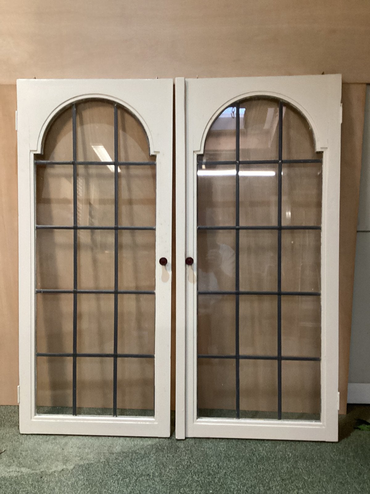 Glas in lood deurtjes, Ophalen, Gebruikt, Minder dan 80 cm, Glas in lood