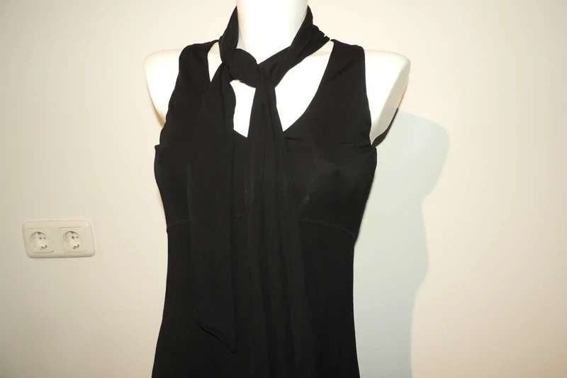 Sarah Pacini stretch jurkje banden om de hals mt 2/M, Kleding | Dames, Maat 38/40 (M), Verzenden, Sarah Pacini, Zwart