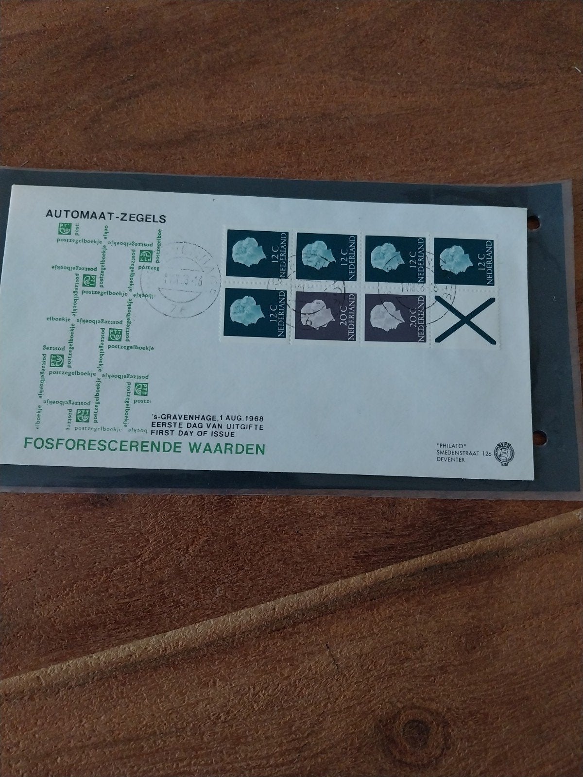 Nederlandse afwijkende Blanco FDC met PB boekje 7 BF., Ophalen of Verzenden, Nederland