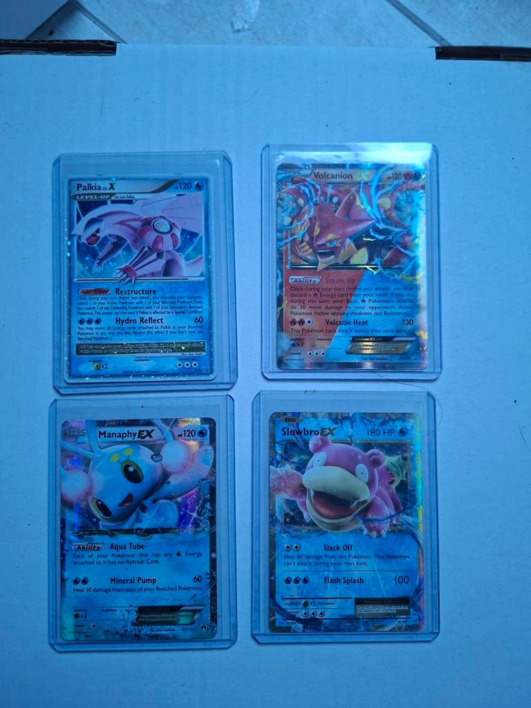 Oude pokemon ex kaarten 4 stuks, Ophalen of Verzenden, Zo goed als nieuw, Meerdere kaarten, Foil