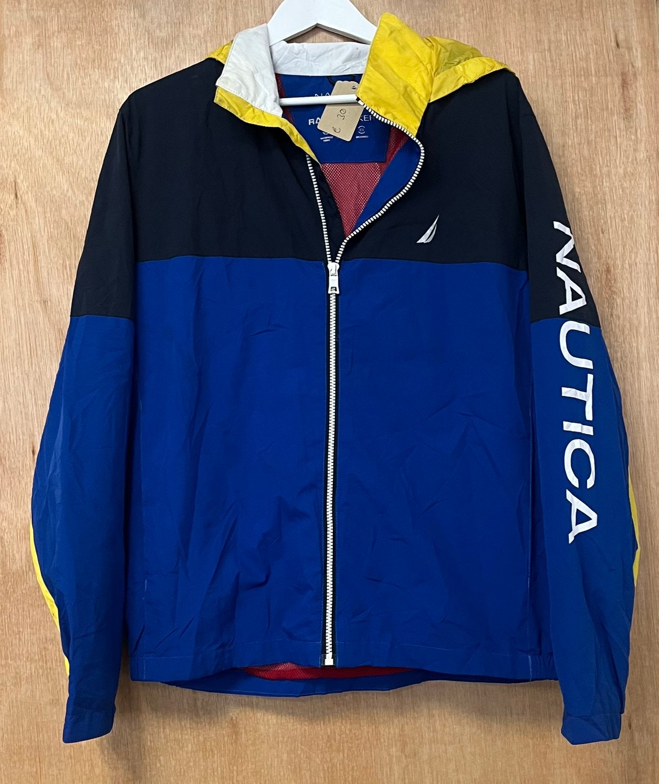 Nautica windbreaker jack herfstjas - Maat M, Kleding | Heren, Ophalen of Verzenden, Zo goed als nieuw, Maat 48/50 (M), Blauw