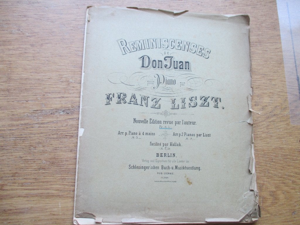 Franz Liszt - Reminiscences de Don Juan - piano, Muziek en Instrumenten, Gebruikt, Klassiek, Ophalen of Verzenden, Artiest of Componist