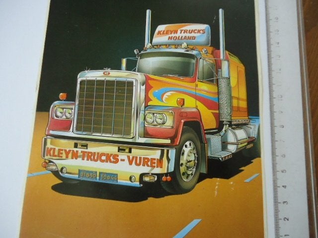 sticker oud KLEYN TRUCKS Vuren gorinchem groot retro, Verzenden, Zo goed als nieuw, Bedrijf of Vereniging