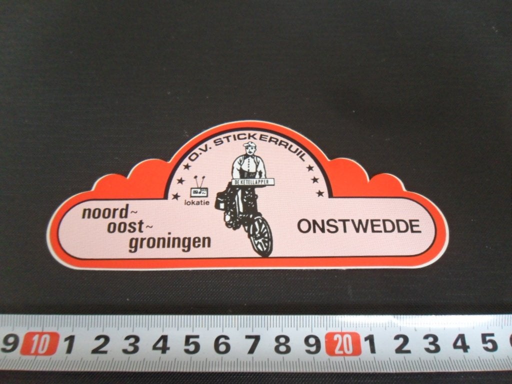 sticker ov stickerruil de ketellapper onstwedde *, Ophalen, Zo goed als nieuw