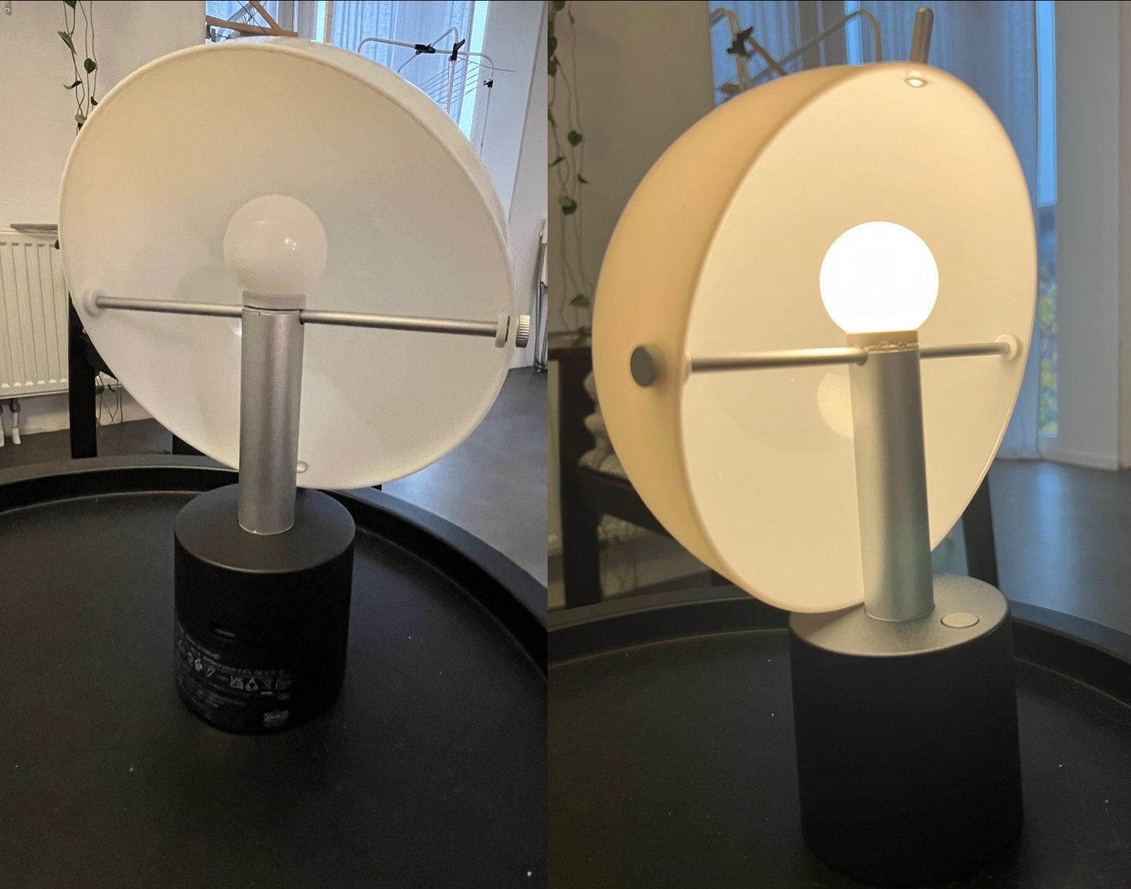 IKEA NODMAST Oplaadbare tafellamp (Inclusief batterijen), Bureaulamp, Verstelbaar, Zo goed als nieuw, Zwart