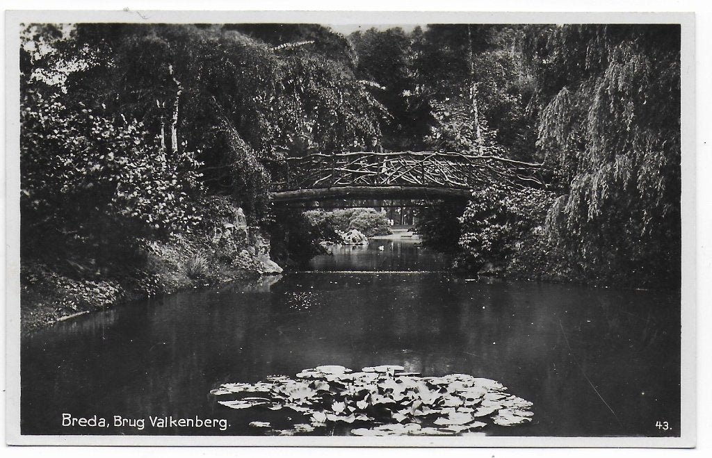 Breda Brug Valkenburg Oude Ansichtkaart (B8301), Ophalen of Verzenden, 1920 tot 1940, Gelopen, Noord-Brabant