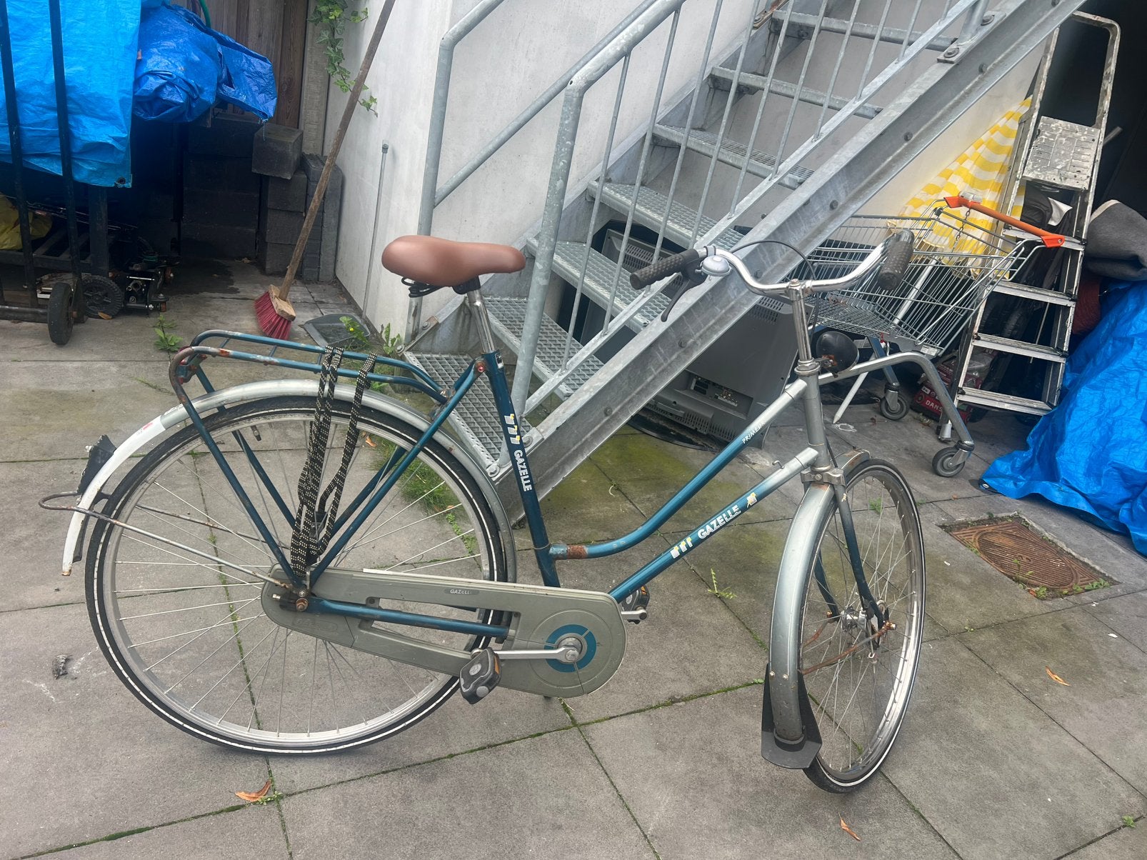 Damesfiets - Zwart, Goede Staat, Ophalen, Terugtraprem, Gazelle, 53 tot 56 cm