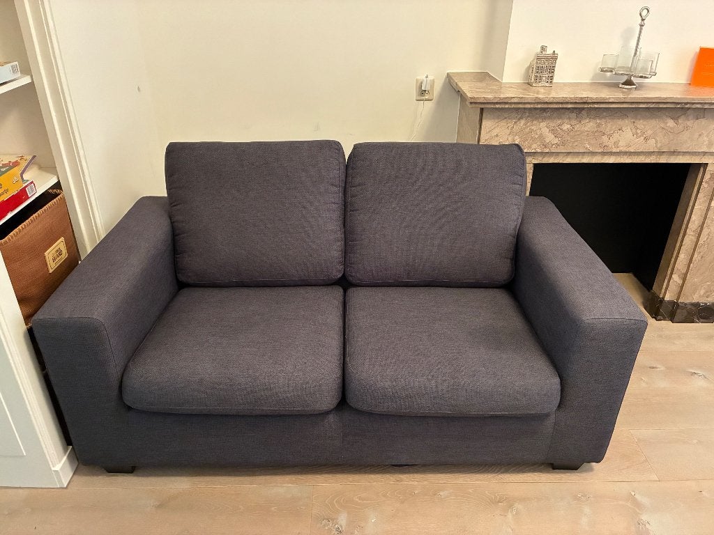 Leuk antraciet bankje! GRATIS, Ophalen, Gebruikt, 150 tot 200 cm, Tweepersoons