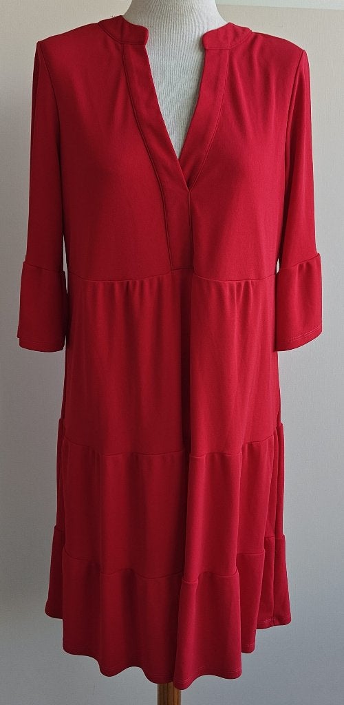 Norah rood a-lijn jurkje mt. 36, Kleding | Dames, Ophalen of Verzenden, Zo goed als nieuw, Norah, Maat 36 (S)