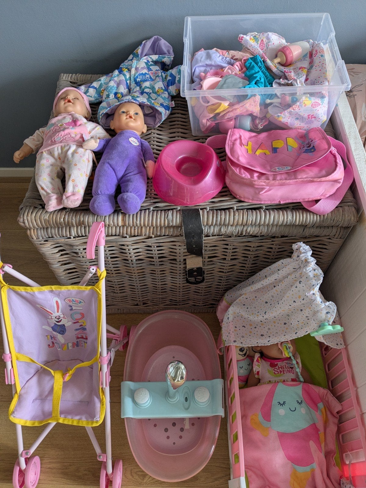 Grote set Baby Born poppen en accessoires, Ophalen of Verzenden, Zo goed als nieuw, Babypop