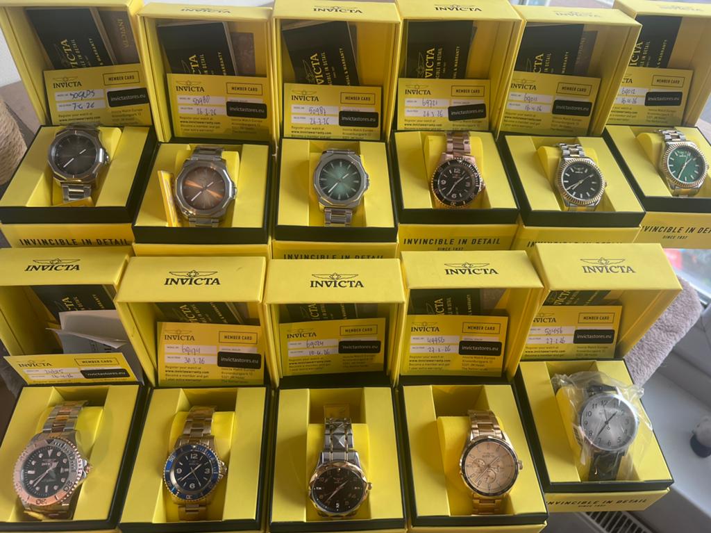 Invicta Heren Horloges origineel (Garantie), Overige merken, Staal, Polshorloge, Nieuw