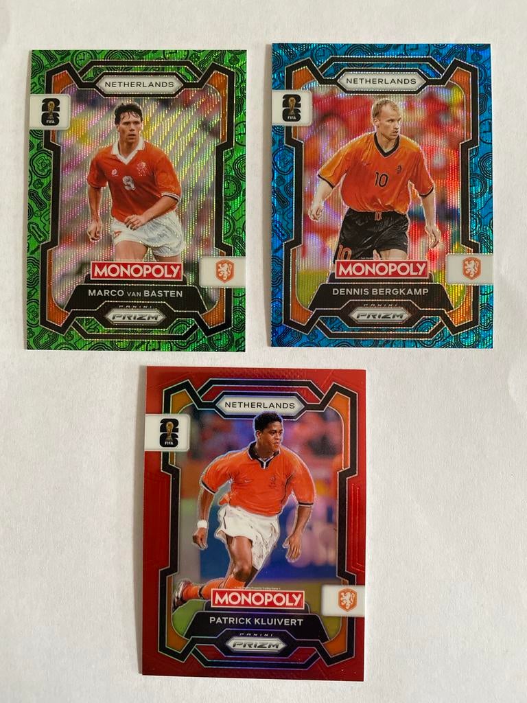 Monopoly Prizm Panini Voetbal Kaarten - Van Basten, Bergkamp, Ophalen of Verzenden, Zo goed als nieuw, Overige binnenlandse clubs