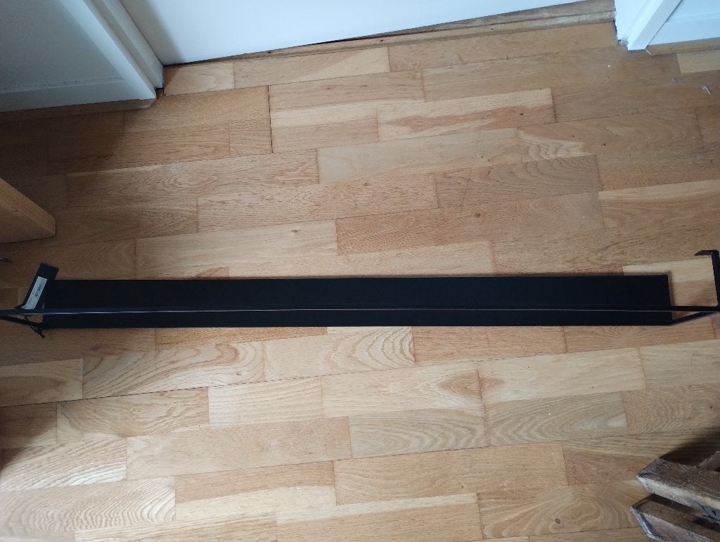 Zwarte wallshelf, Ophalen, Metaal, Industrieel, Zwart