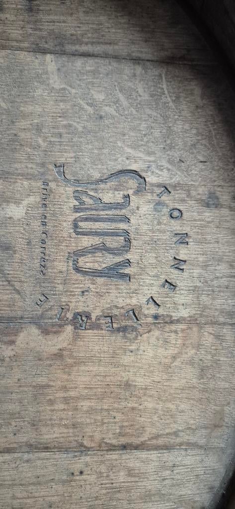 Authentieke Saury Tonnelerie wijn barrel, Ophalen, Gebruikt, Hout