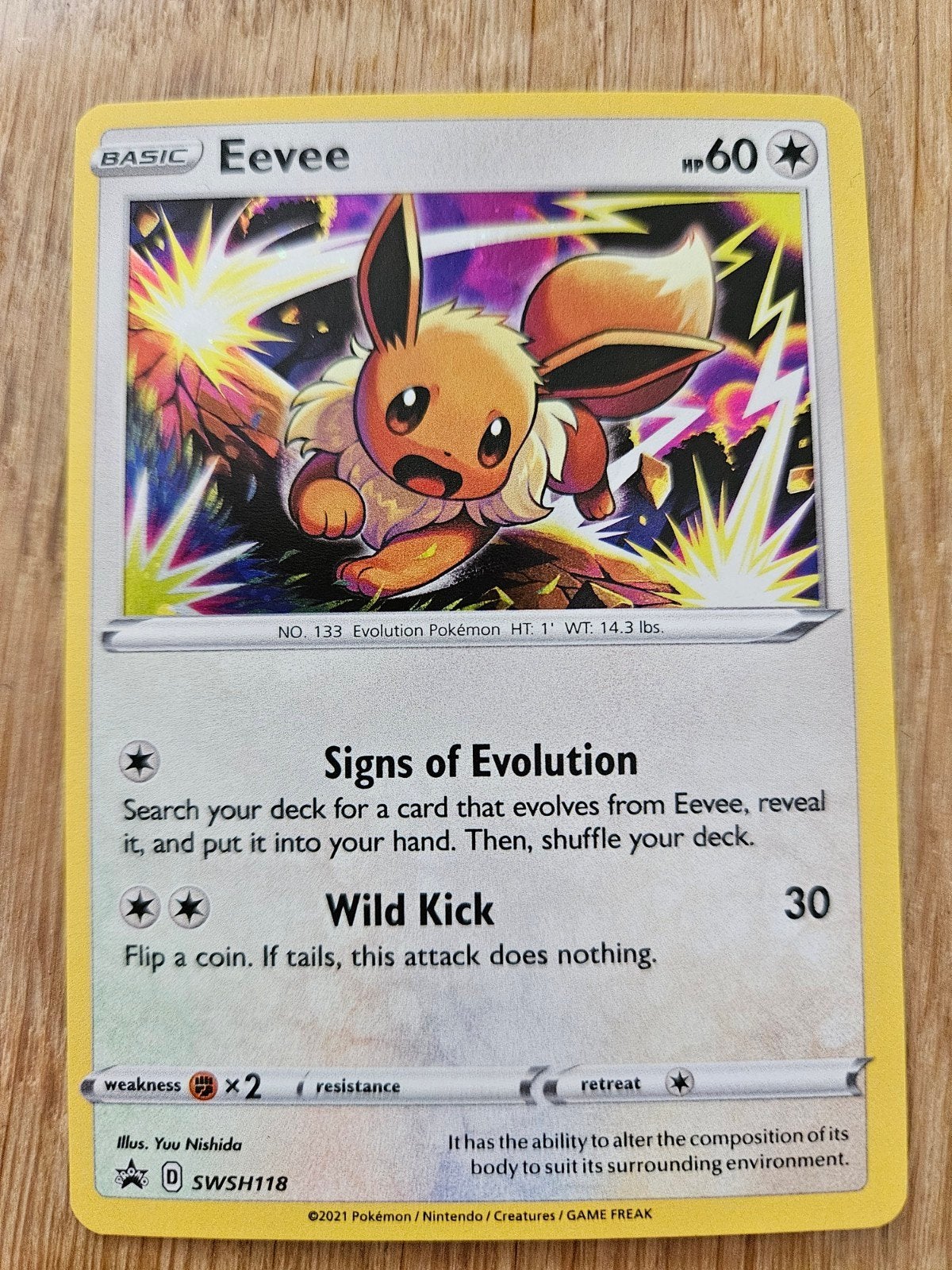 Eevee Holo SWSH118 Black Star Promo Sword & Shield, Ophalen of Verzenden
