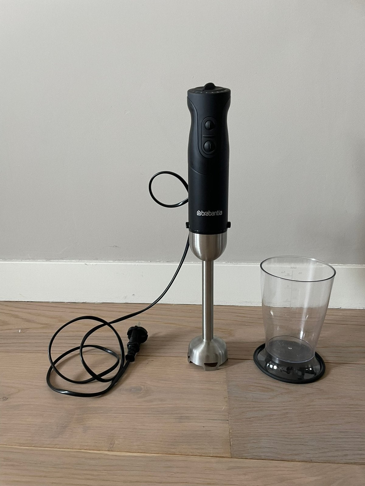 Brabantia staafmixer matzwart, Minder dan 1 liter, Ophalen of Verzenden, Gebruikt, 3 snelheden of meer