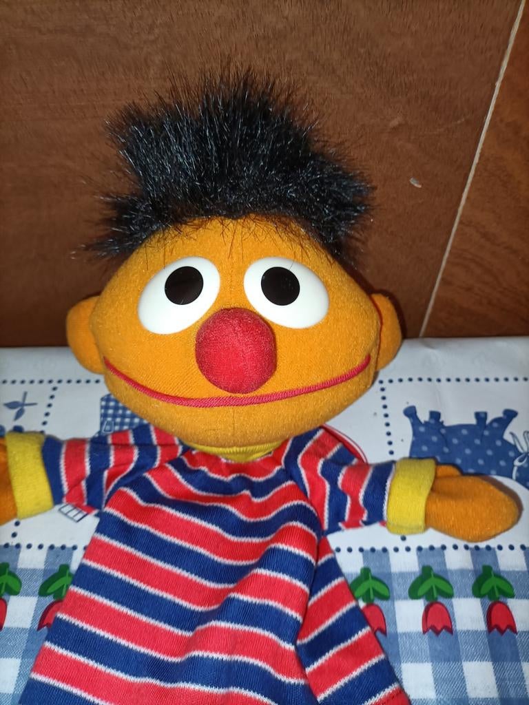 Ernie handpop vintage Tyco 28 cm uit 1987, Ophalen of Verzenden, Zo goed als nieuw, Overige typen