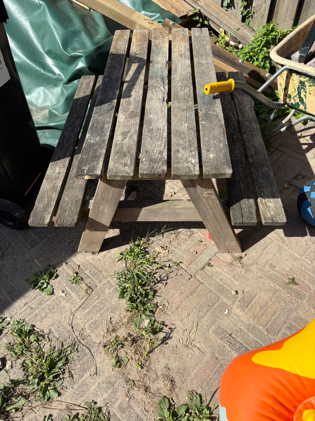 Kinder picknick tafel, Ophalen, Zo goed als nieuw, Rechthoekig, Hout