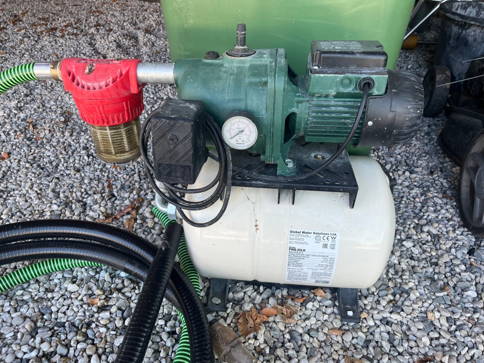 DAB Aquajet 82/20M waterpomp met voorfilter en aanzuigslang, Ophalen, Zo goed als nieuw, Elektrisch, Beregeningspomp