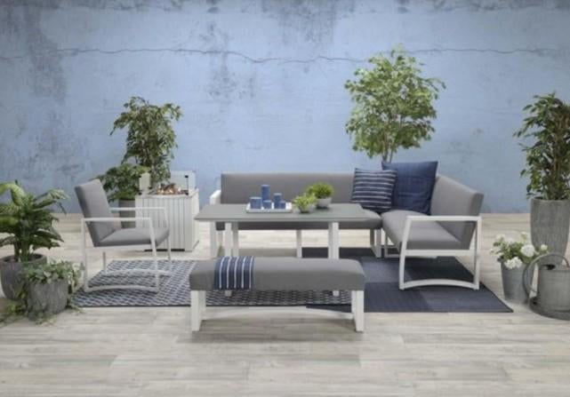 Garden Impressions Aureum lounge dining set 7 persoons, Tuin en Terras, Tuinsets en Loungesets, Ophalen, Aluminium, Zo goed als nieuw