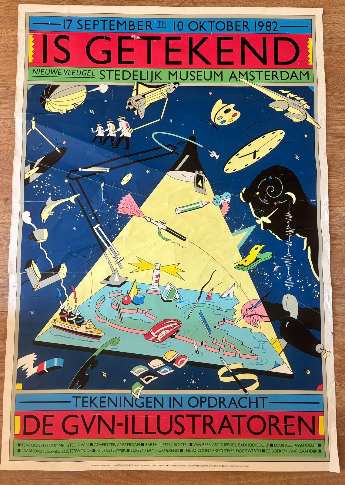 Poster Stedelijk Museum Is Getekend 1982, Verzamelen, Ophalen of Verzenden, A1 t/m A3