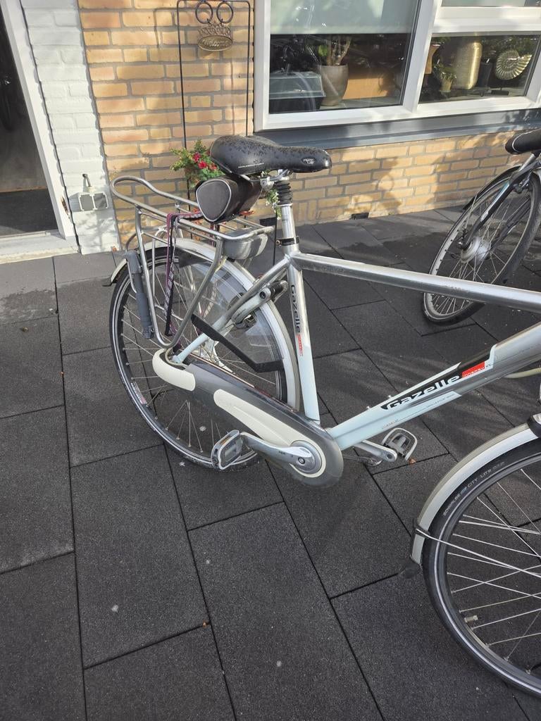 Gazelle heren e-bike, Fietsen en Brommers, Fietsen | Heren | Herenfietsen, Gebruikt, Velgrem, Versnellingen, Ophalen of Verzenden
