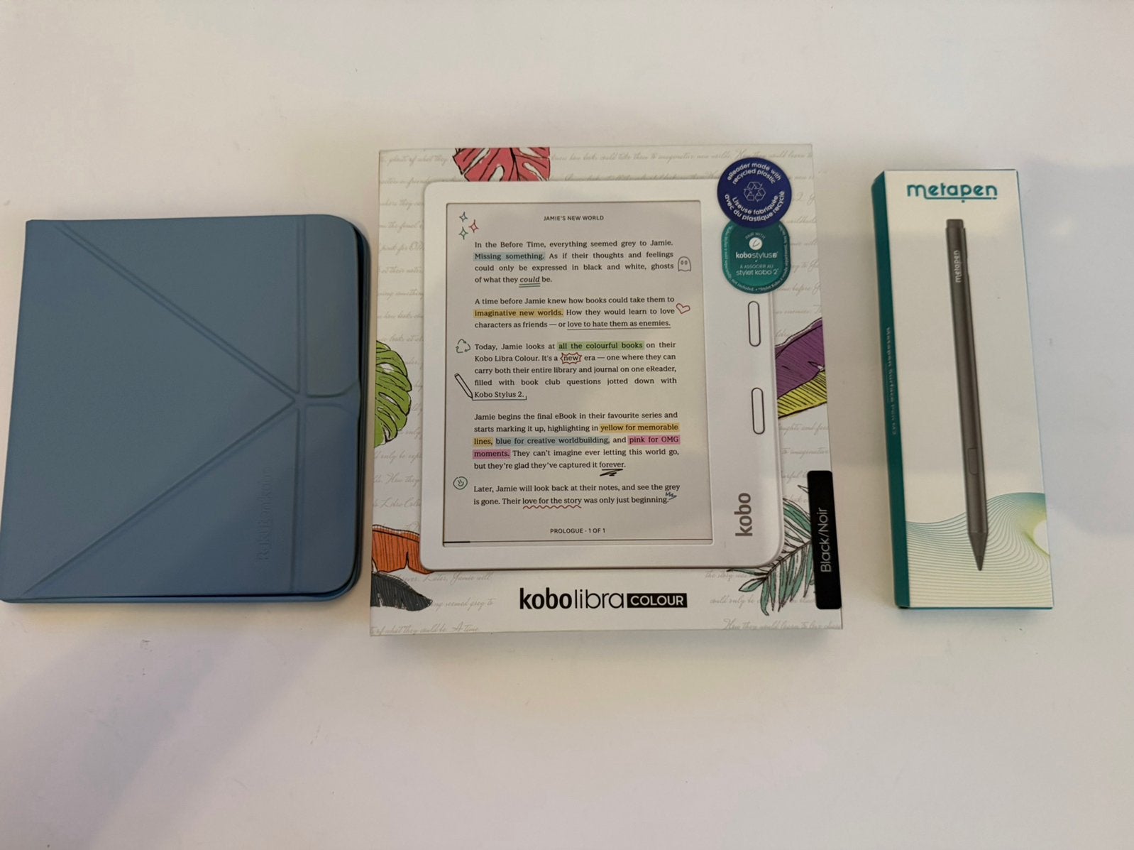 Kobo Libra Colour + Stylus + SleepCover | ZGAN | Garantie, Computers en Software, E-readers, Verzenden, Kobo, Kobo, Zo goed als nieuw