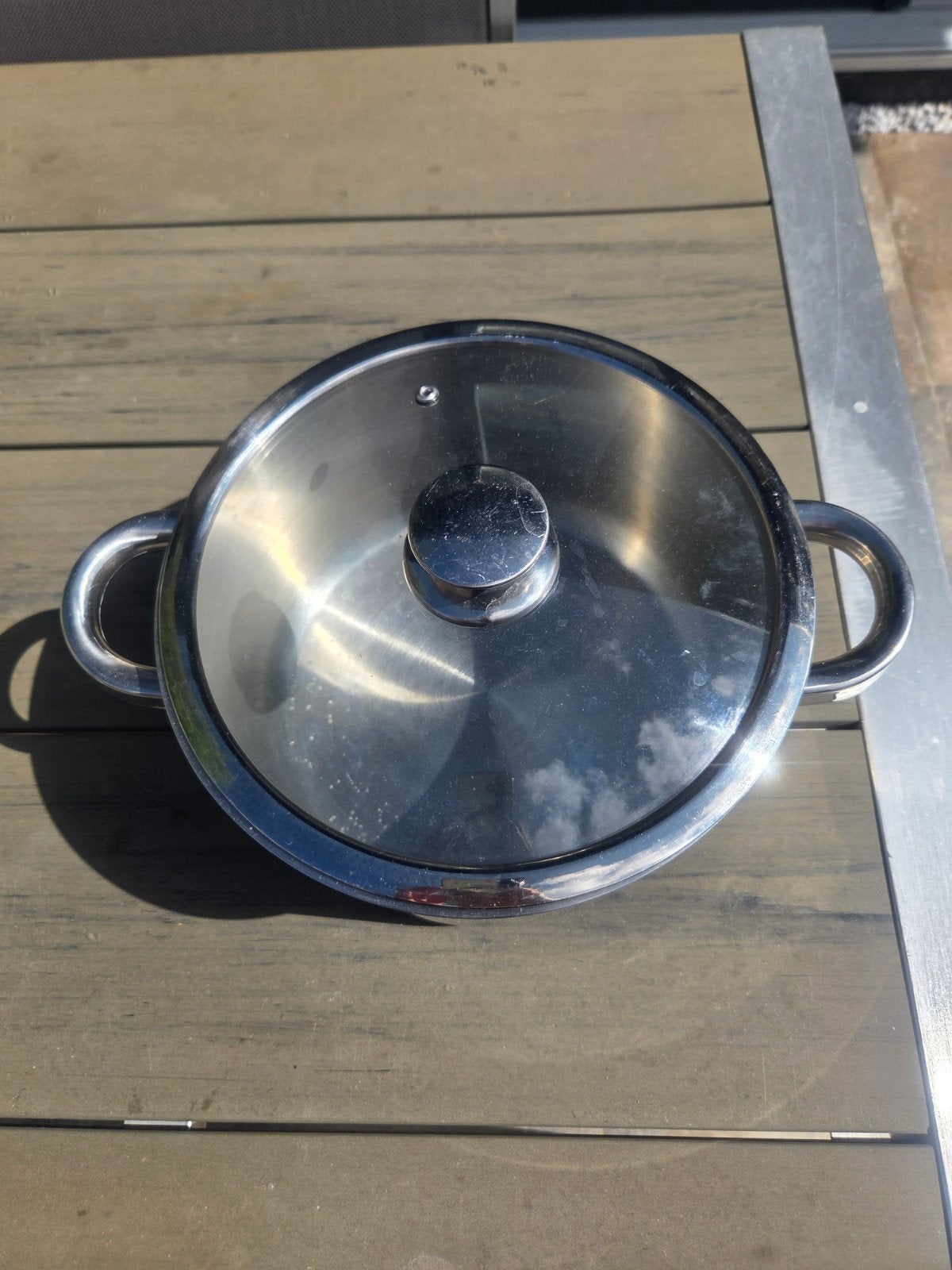 Sola soeppan 5 liter met deksel, geschikt voor gasfornuis, Huis en Inrichting, Met handvatten, Ophalen of Verzenden, Zo goed als nieuw