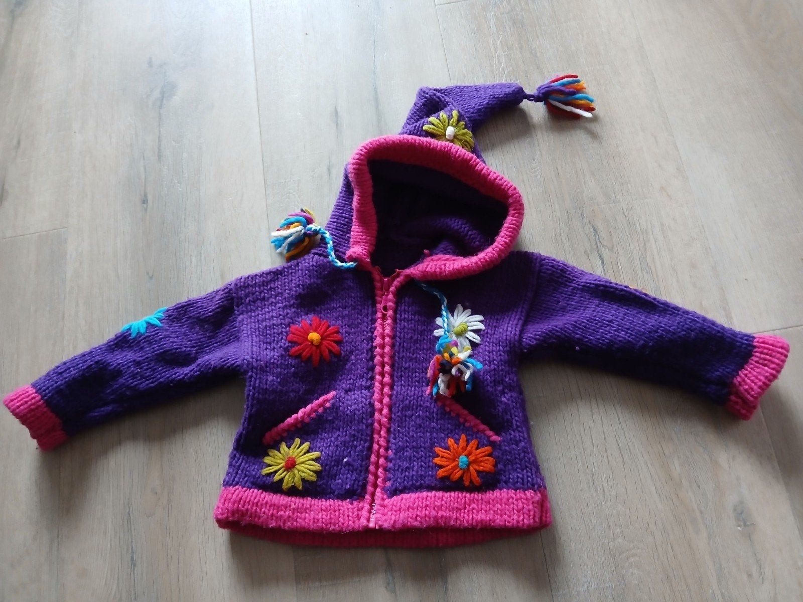 Handgemaakt vest, buitenvest, Ophalen of Verzenden, Zo goed als nieuw, Meisje, Jasje
