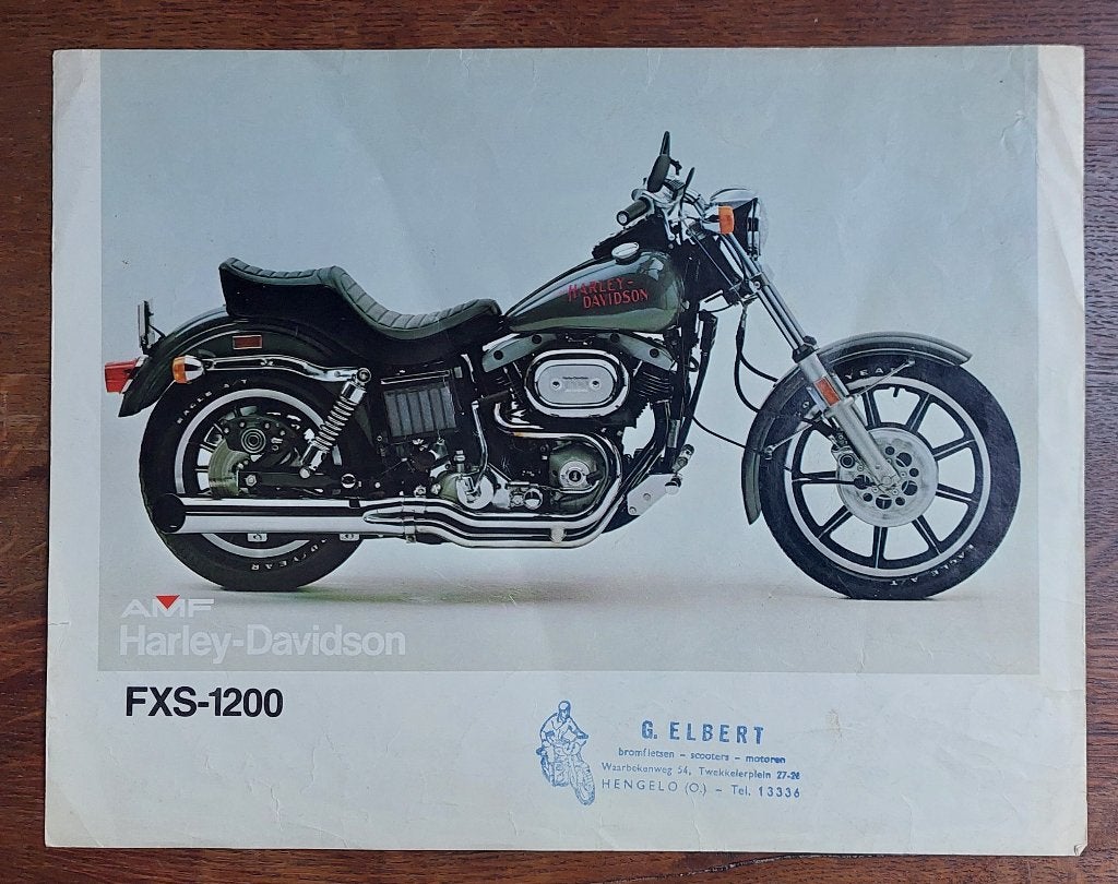 Harley Davidson FXS-1200 Low Rider folder, Ophalen of Verzenden, Gelezen