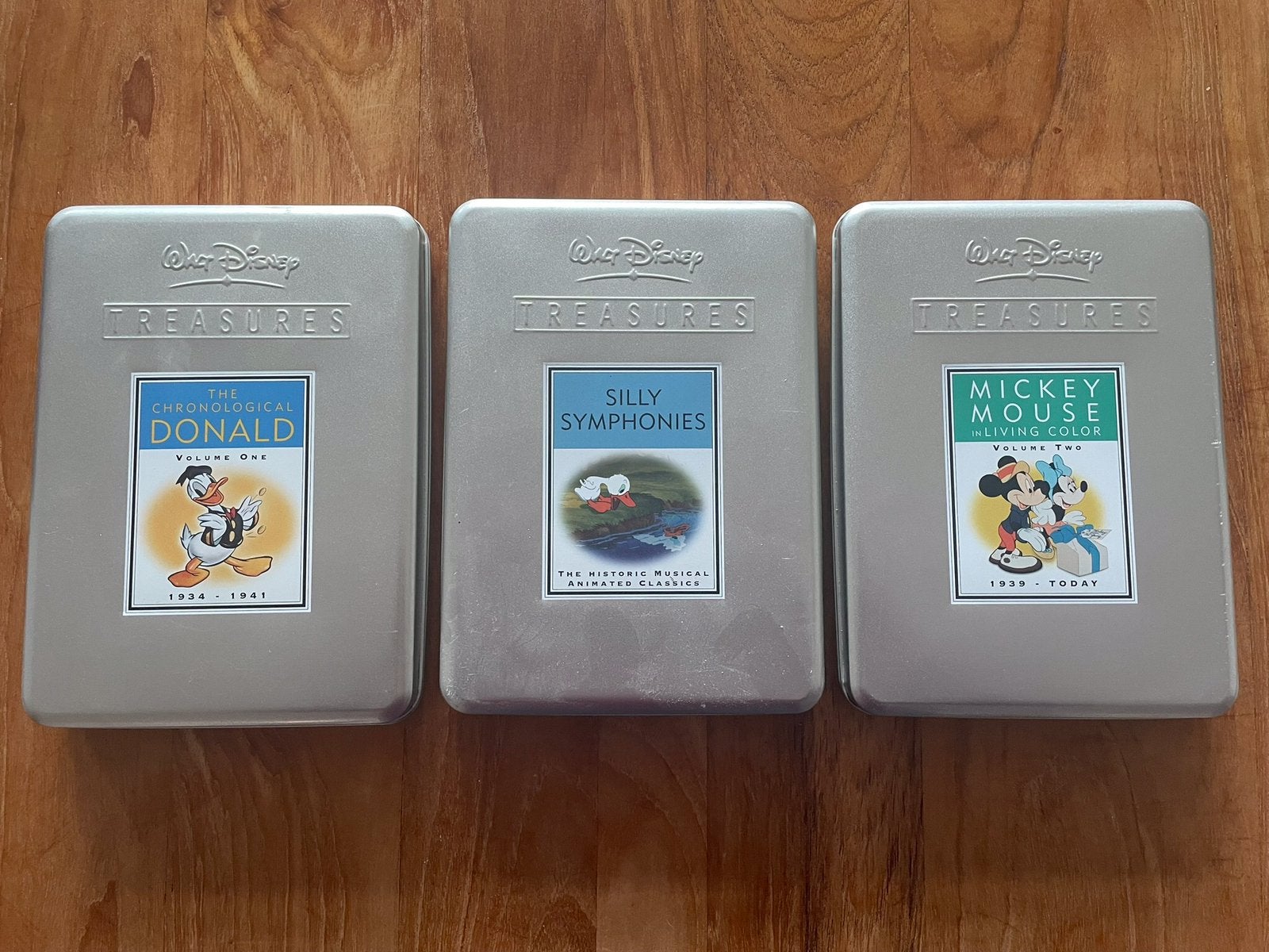 Walt Disney DVD’s Treasures  , 3 metalen boxen ( 6 DVD’s), Alle leeftijden, Ophalen, Zo goed als nieuw