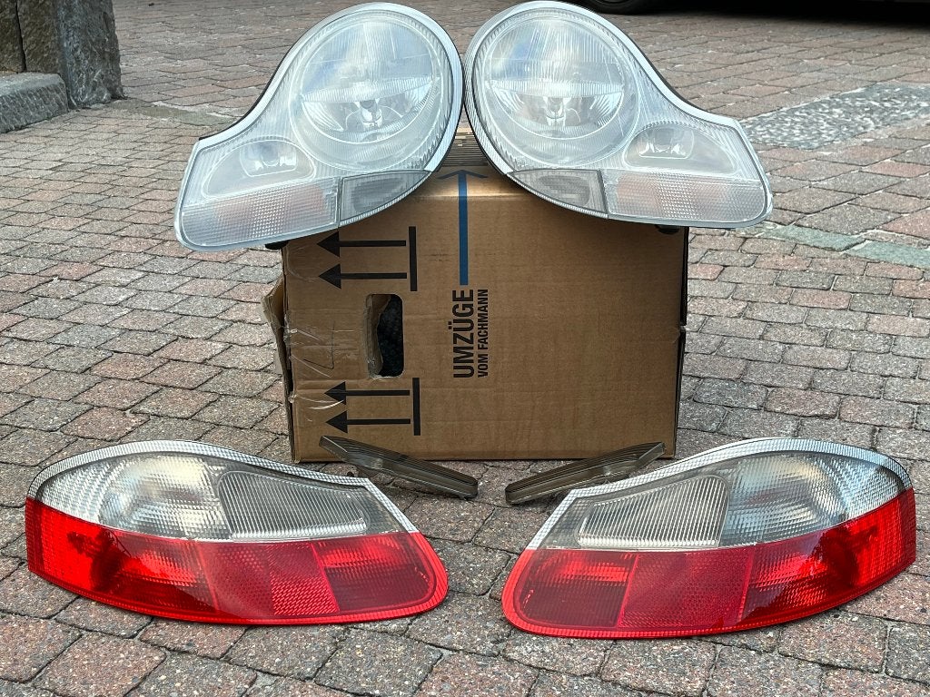 Porsche boxster koplampen, set witte knipperlichten (1é. Mod, Ophalen, Gebruikt, Porsche