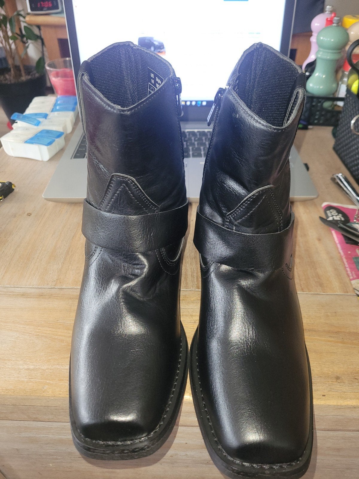 Zwarte Western boots maat 10 / Nd  45 -  nieuw, Ophalen of Verzenden, Nieuw, Zwart, Boots